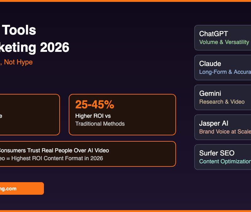 Best AI tools for marketing 2026 blog thumbnail by 210 Digital Marketing