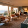 Warm clinic interior with plants and soft coastal light for behavioral-health marketing in San Diego.
