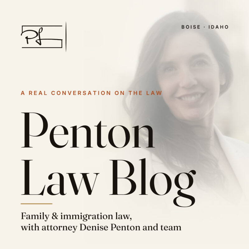 Penton Law Blog podcast cover with attorney Denise Penton