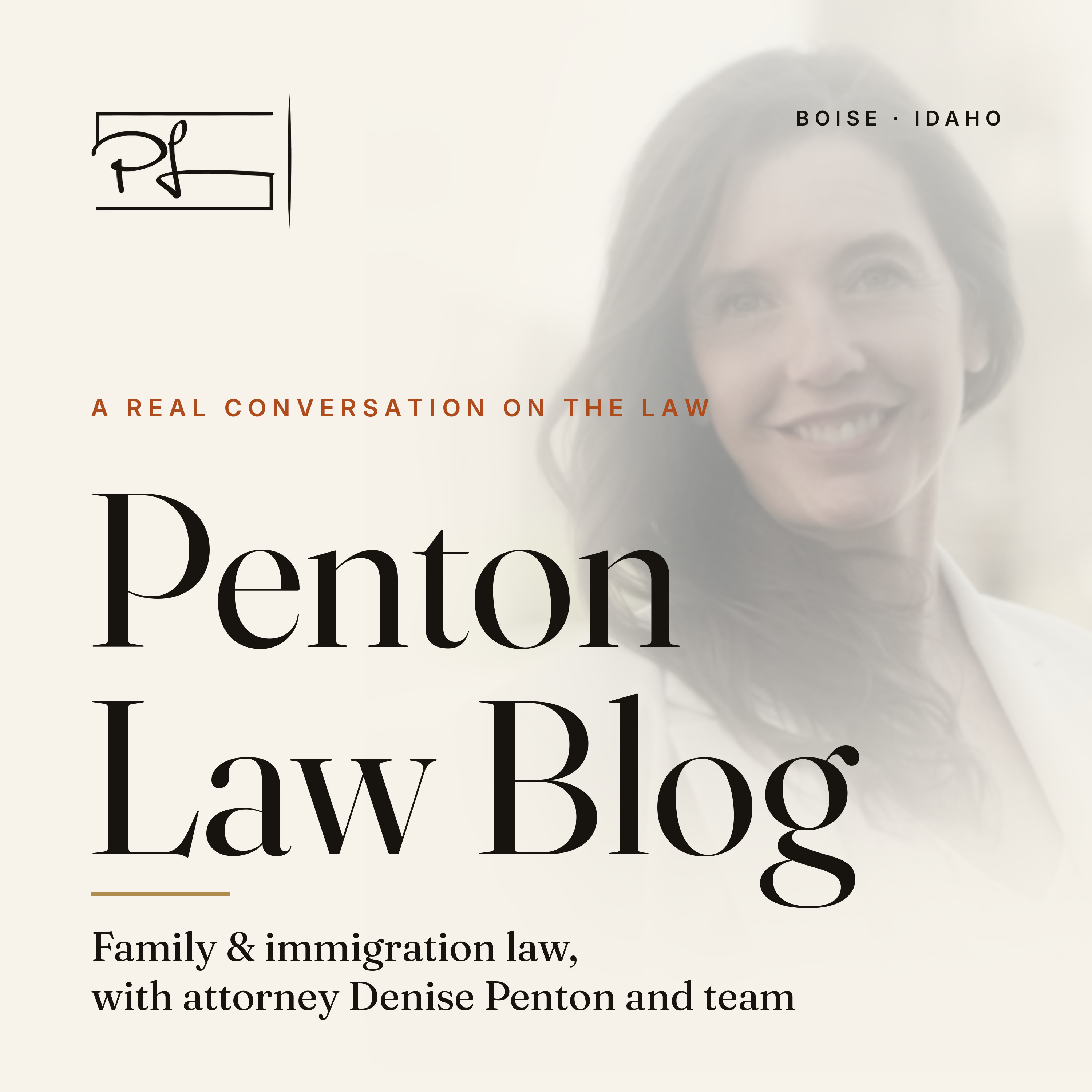 Penton Law Blog podcast cover with attorney Denise Penton